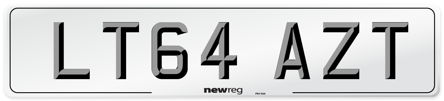 LT64 AZT Number Plate from New Reg